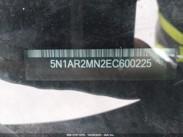 2014 NISSAN PATHFINDER PLATINUM VIN: 5N1AR2MN2EC600225