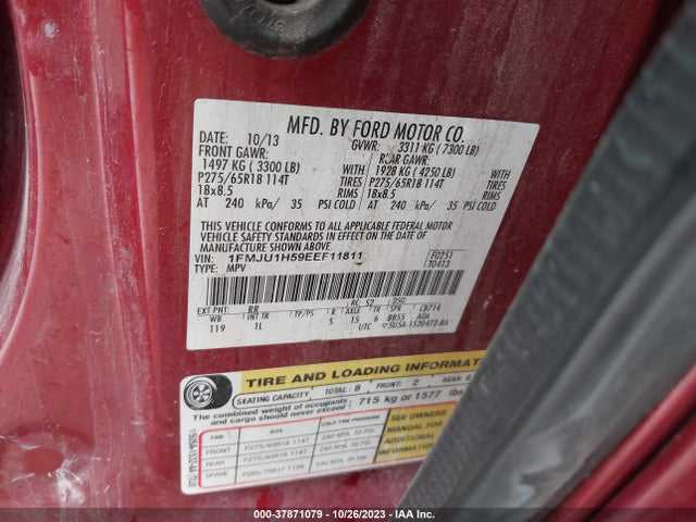 1FMJU1H59EEF11811 Ford Expedition Xlt/king Ranch