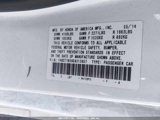 1HGCT1B38EA013857 Honda Accord Lx-s