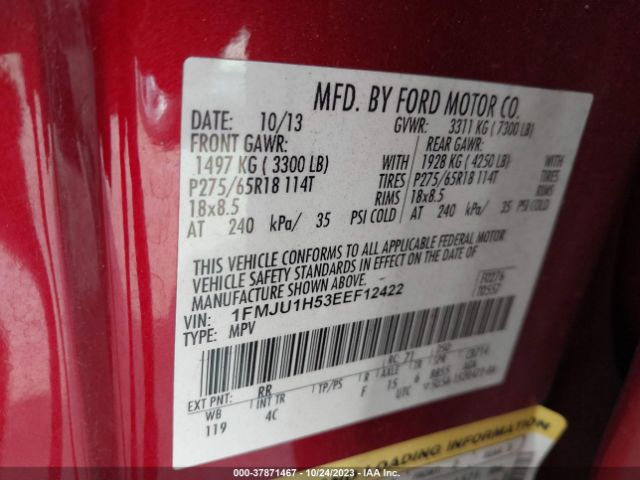 1FMJU1H53EEF12422 Ford Expedition Xlt/king Ranch