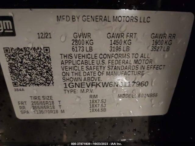 Chevrolet Traverse Ls 2022 1GNEVFKW6NJ117960 Image 9