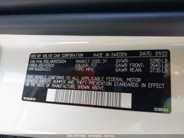 YV4L12DL4N1025024 Volvo Xc60 B5 Inscription
