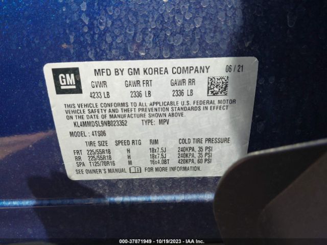 KL4MMDSL9NB023352 Buick Encore Gx Select