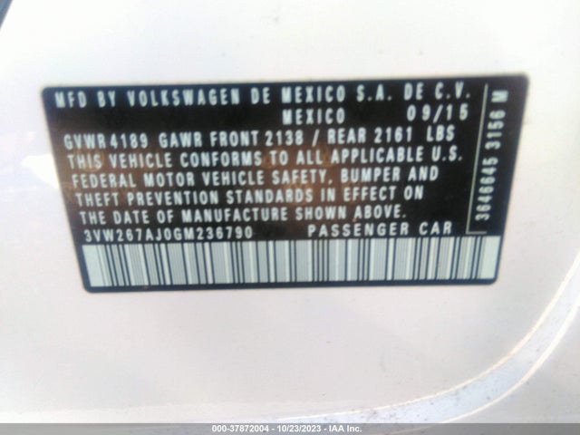 3VW267AJ0GM236790 Volkswagen Jetta Sedan 1.4t S