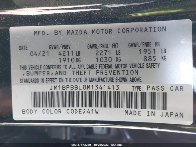 Mazda Mazda3 Sedan Select 2021 JM1BPBBL8M1341413 Image 9