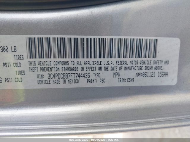 3C4PDCBB7FT744435 Dodge Journey Sxt