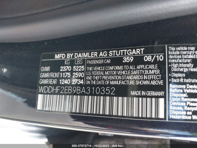 2011 MERCEDES-BENZ E 350 BLUETEC WDDHF2EB9BA310352 Photo 8