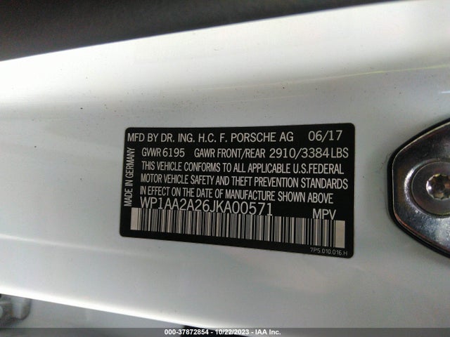 WP1AA2A26JKA00571 Porsche Cayenne