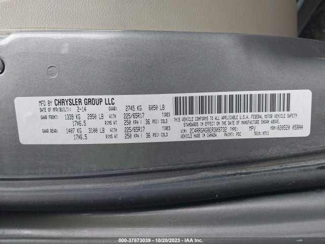 2C4RRGAG8ER309732 RAM Cargo Van Tradesman