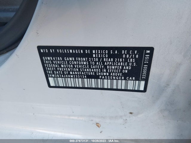 3VW2B7AJXHM233134 Volkswagen Jetta 1.4t S