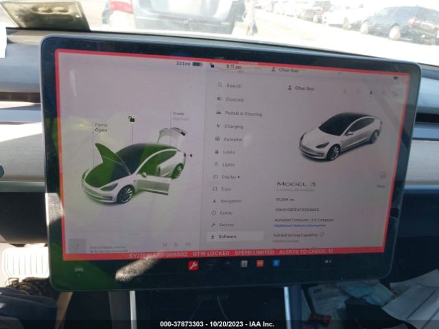 5YJ3E1EA7JF006502 Tesla Model 3 Range Battery