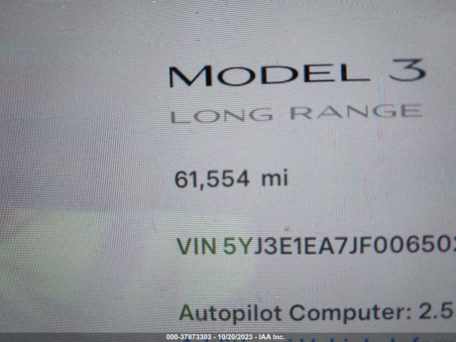 5YJ3E1EA7JF006502 Tesla Model 3 Range Battery