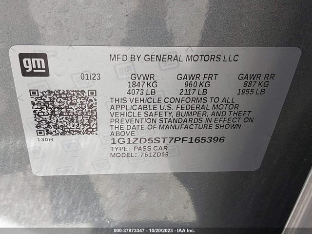 Chevrolet MALIBU LT 2023 1G1ZD5ST7PF165396 Image 9