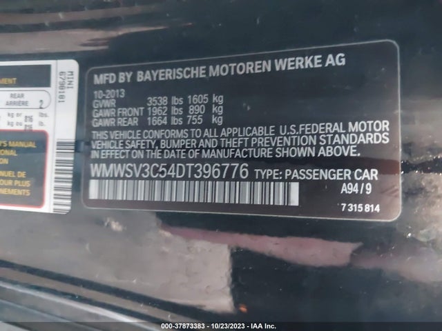 2013 MINI COOPER HARDTOP WMWSV3C54DT396776 Photo 8