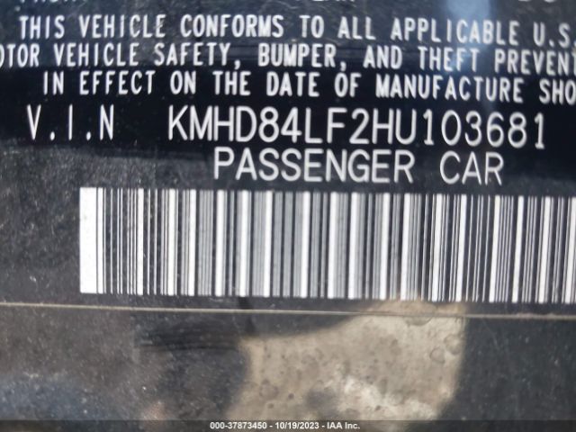 KMHD84LF2HU103681 Hyundai ELANTRA SE