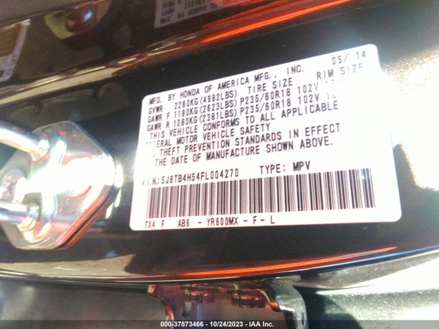 Acura RDX 2015 5J8TB4H54FL004270 Image 9