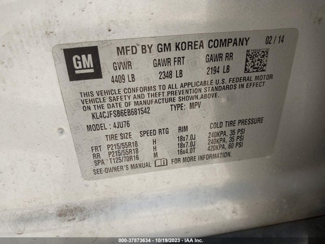 Buick Encore Convenience 2014 KL4CJFSB6EB681542 Image 9
