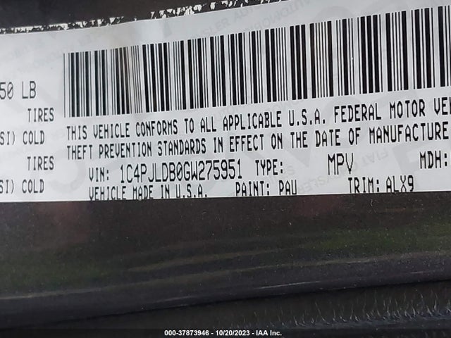 Jeep Cherokee Limited 2016 1C4PJLDB0GW275951 Image 9