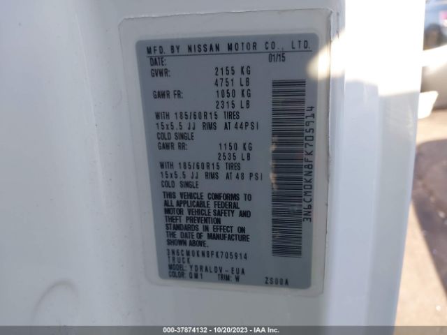 3N6CM0KN8FK705914 Nissan Nv200 S/sv