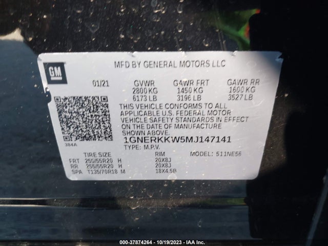 Chevrolet Traverse Premier 2021 1GNERKKW5MJ147141 Image 9
