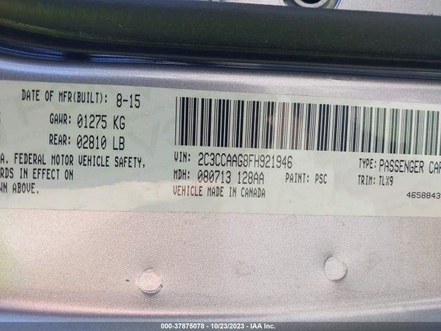 Chrysler 300 Limited 2015 2C3CCAAG8FH921946 Image 9