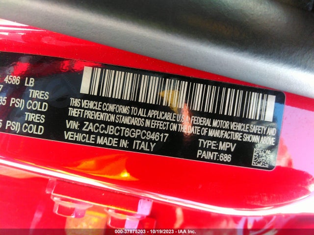ZACCJBCT6GPC94617 Jeep Renegade Trailhawk