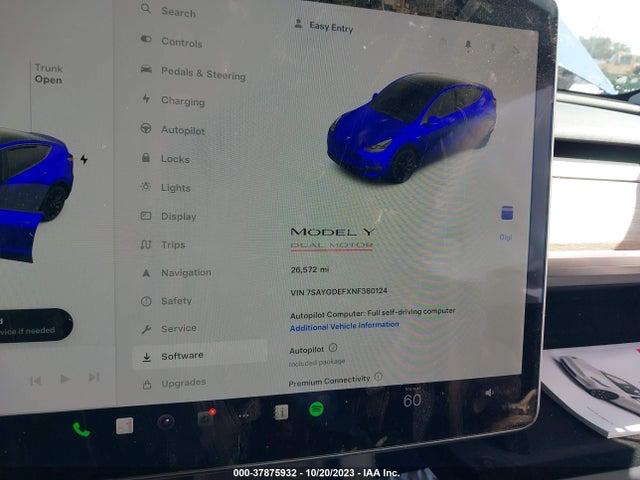 7SAYGDEFXNF380124 Tesla Model Y Performance