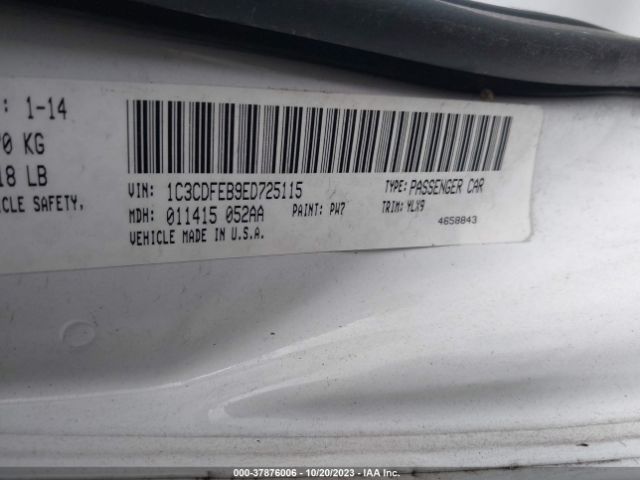 1C3CDFEB9ED725115 Dodge DART GT