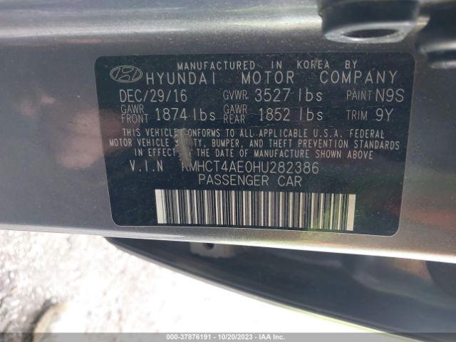 KMHCT4AE0HU282386 Hyundai ACCENT SE
