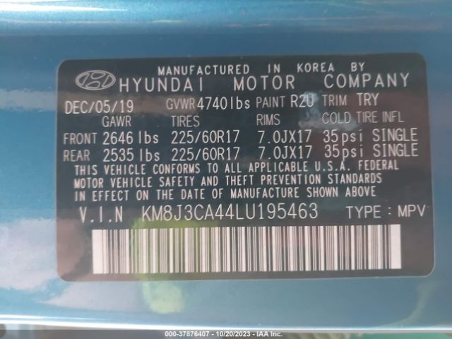 KM8J3CA44LU195463 Hyundai Tucson Value
