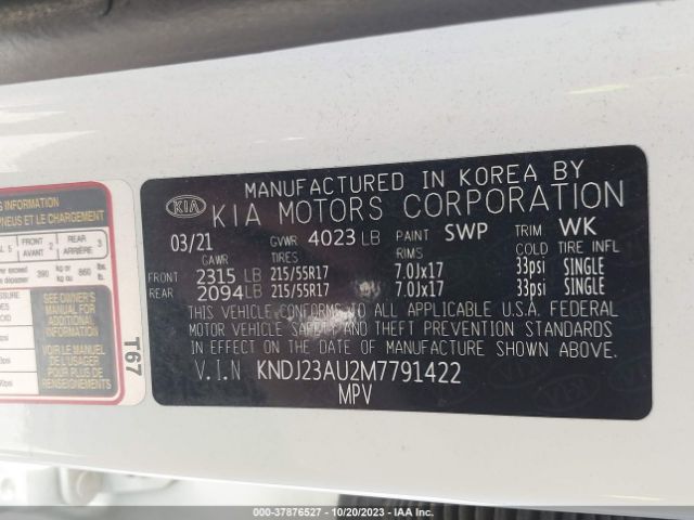 KNDJ23AU2M7791422 KIA SOUL S