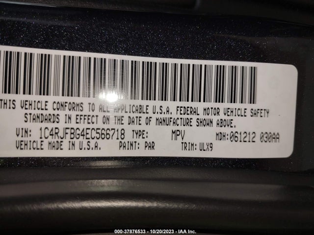 Jeep Grand Cherokee Limited 2014 1C4RJFBG4EC566718 Image 9