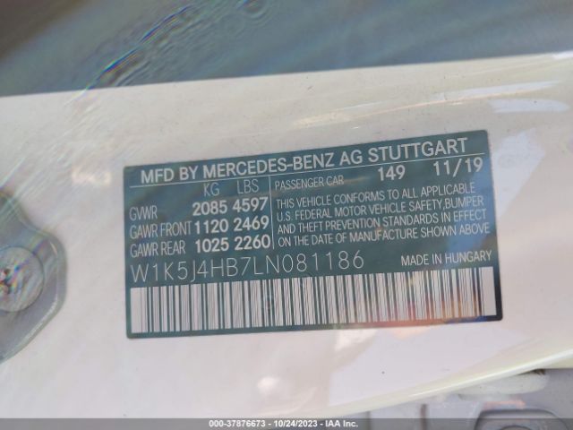 2020 MERCEDES-BENZ CLA 250 W1K5J4HB7LN081186 Photo 8