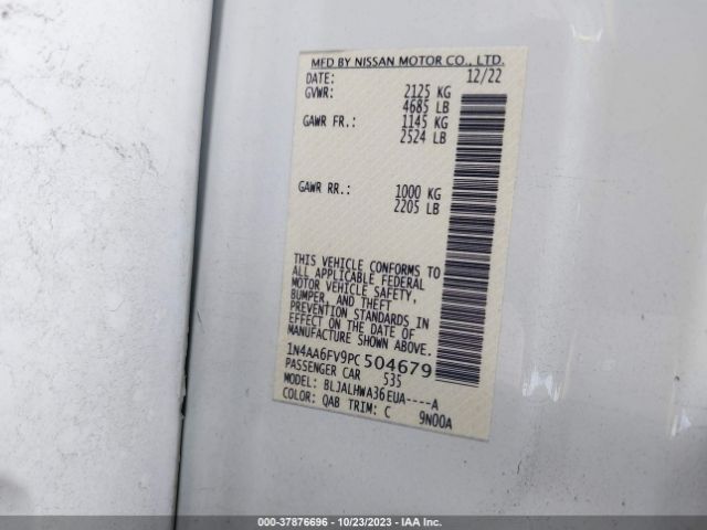 1N4AA6FV9PC504679 Nissan Maxima Platinum