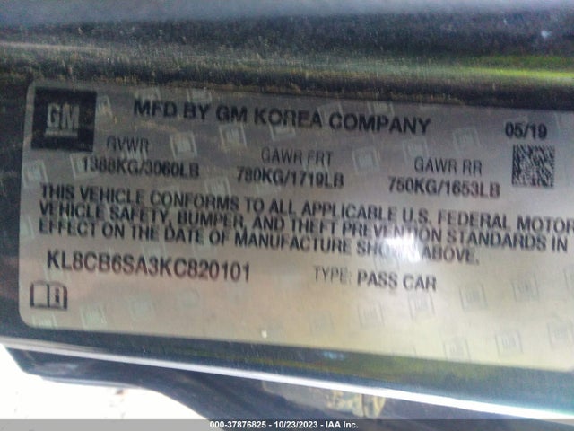 Chevrolet Spark Ls Cvt 2019 KL8CB6SA3KC820101 Image 9