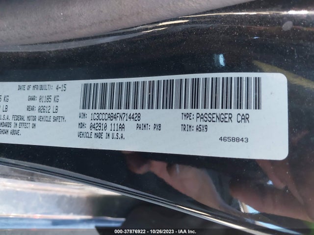 Chrysler 200 Limited 2015 1C3CCCAB4FN714428 Image 9