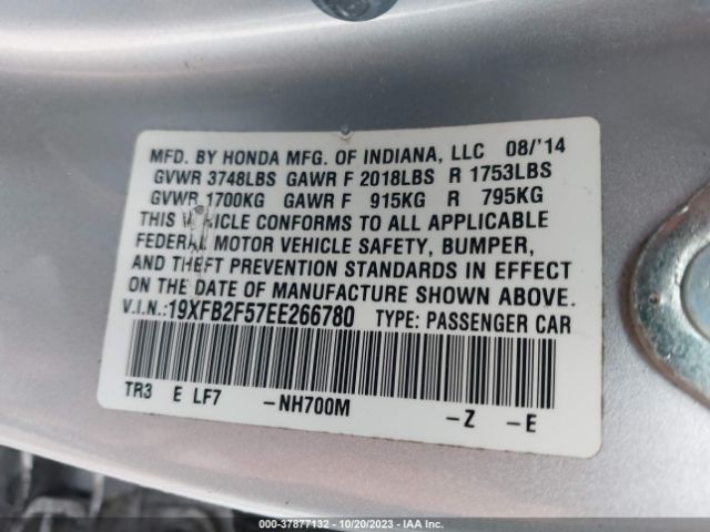 19XFB2F57EE266780 Honda Civic Sedan Lx