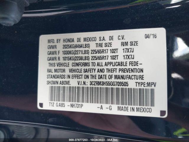 3CZRM3H55GG709505 Honda CR-V EX