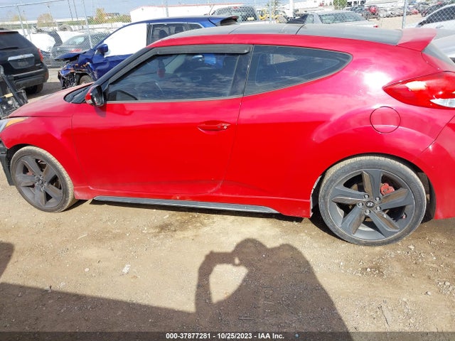 2013 HYUNDAI VELOSTER TURBO W/BLACK INT VIN: KMHTC6AEXDU121968
