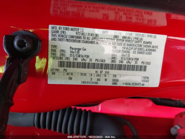 1FADP3F28EL438980 Ford FOCUS SE