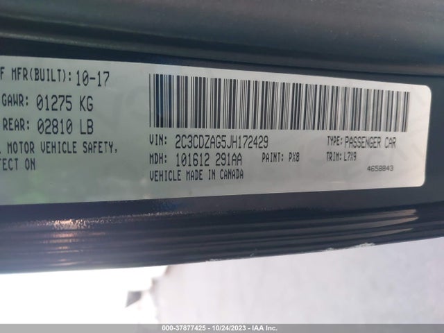 Dodge Challenger Sxt 2018 2C3CDZAG5JH172429 Image 9