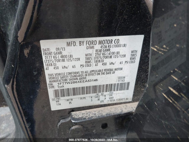 Ford F-250 Xlt 2014 1FT7W2B6XEEA53146 Image 9