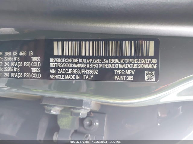 ZACCJBBB3JPH33692 Jeep Renegade Altitude