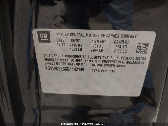 Chevrolet Impala Limited Ltz 2016 2G1WC5E36G1142149 Image 9