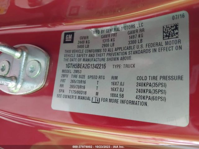 1GTH5BEA2G1342216 GMC Canyon