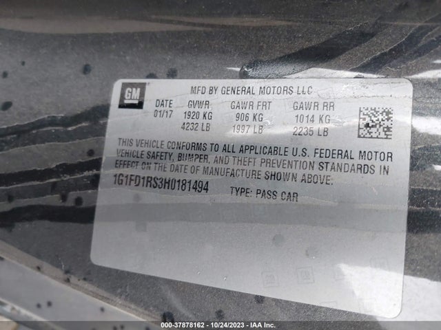 Chevrolet Camaro 2lt 2017 1G1FD1RS3H0181494 Image 9