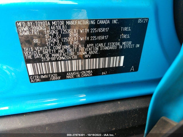 Toyota Rav4 Xle 2021 2T3P1RFV0MW204138 Image 9