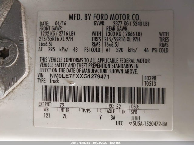 Ford 2016 2016 NM0LE7FXXG1279471 Image 22