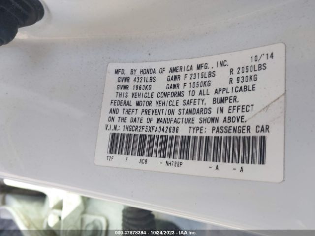 1HGCR2F5XFA042696 Honda Accord Sedan Sport