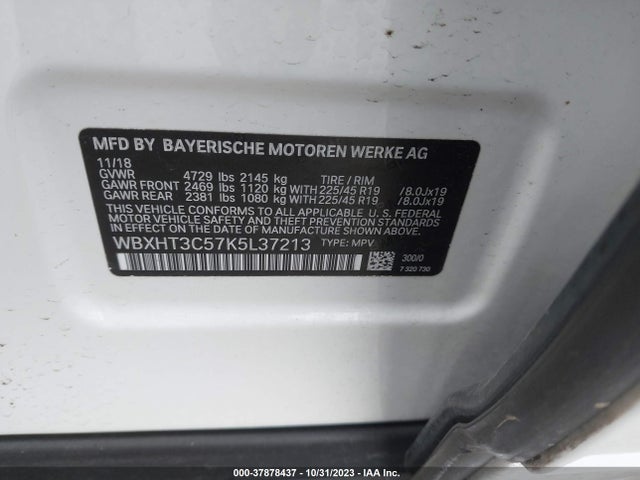 Продажа на аукционе авто 2019 Bmw X1 Xdrive28i, vin: WBXHT3C57K5L37213, номер лота: 37878437